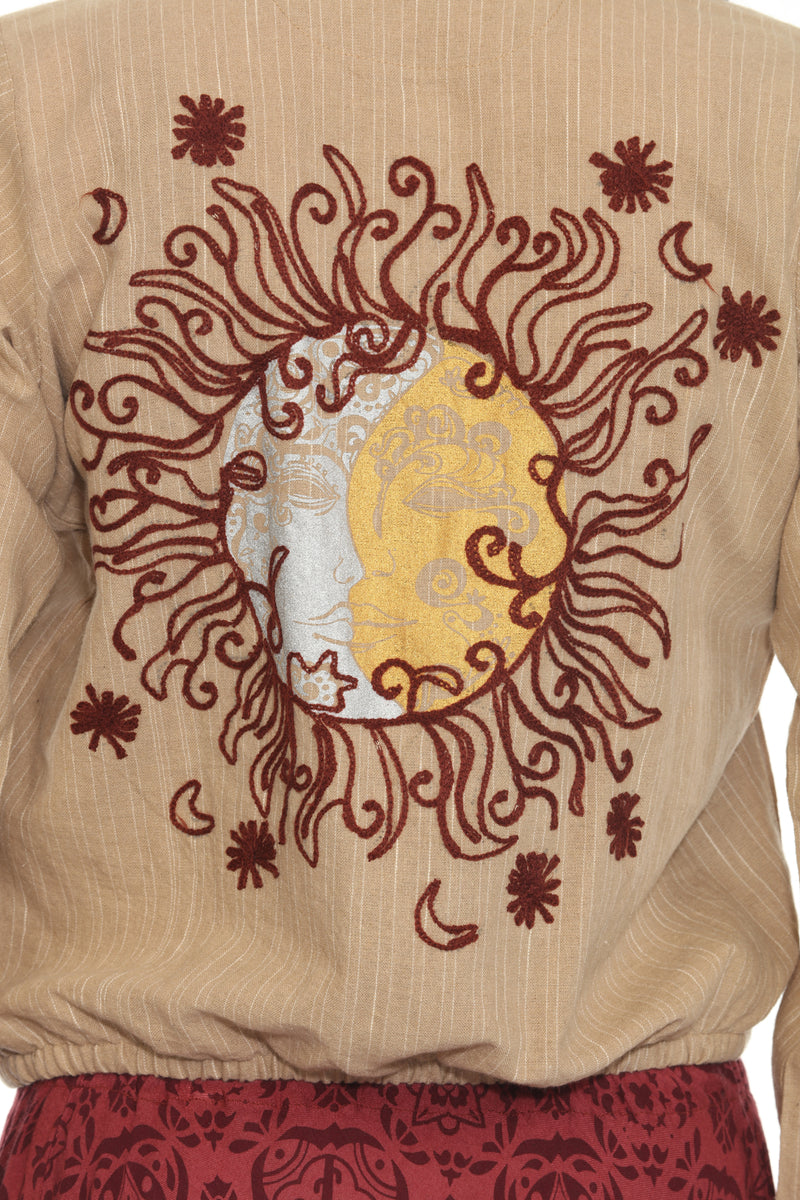 Celestial Emb Bomber Hoodie