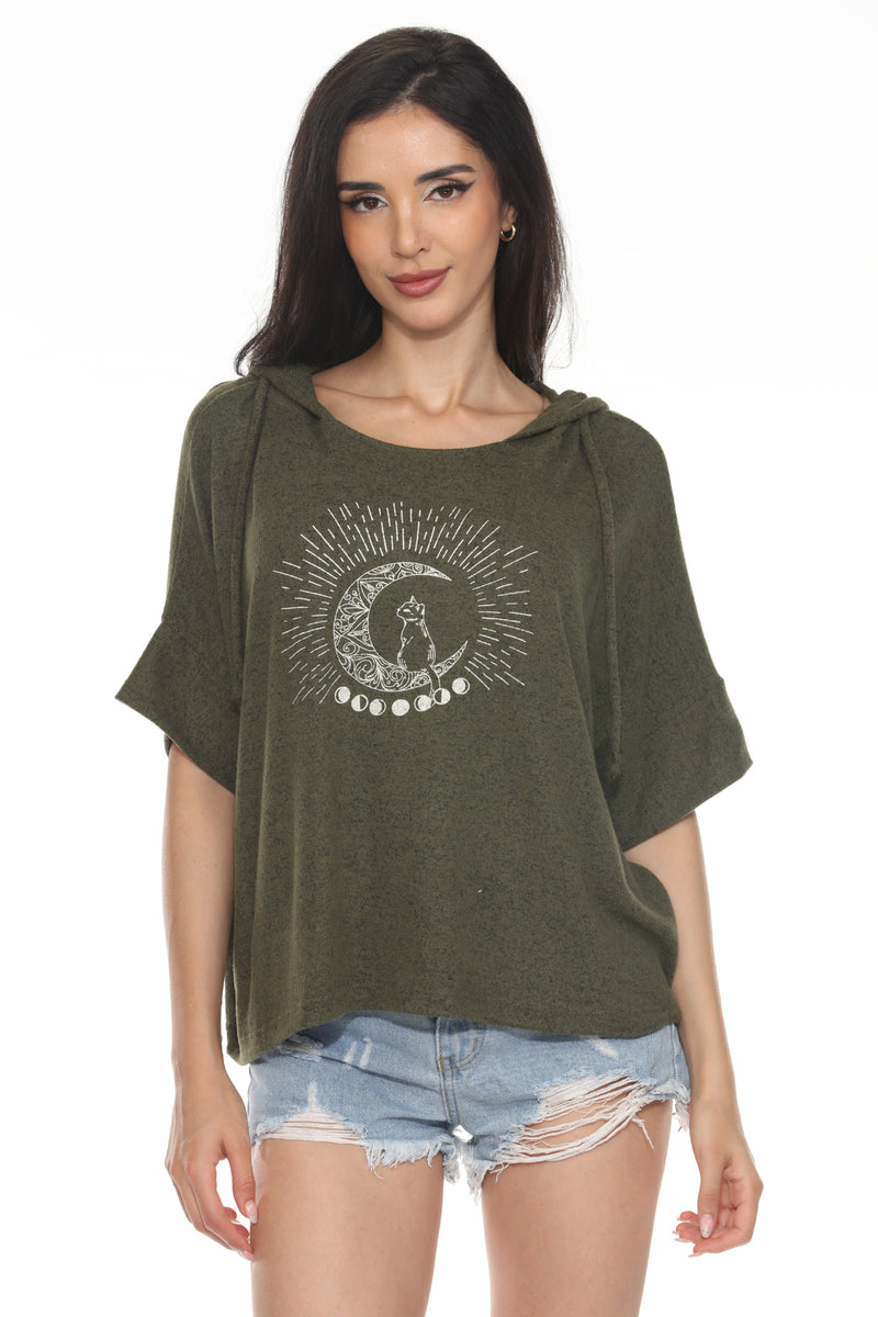 Lunar Cat Oversize Soft Sweater