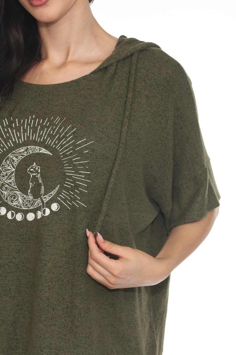Lunar Cat Oversize Soft Sweater