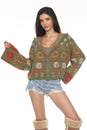 Load image into Gallery viewer, Fair Isle Mushroom Zip Hoodie
