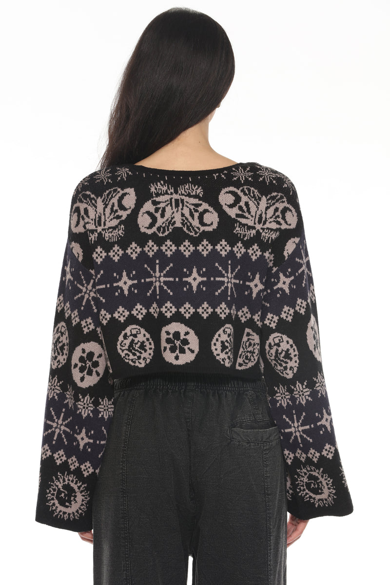 Fair Isle Celestial Crop Cardigan