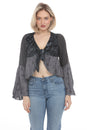 Load image into Gallery viewer, Celestial Patchwork Tie Front Top
