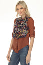 Load image into Gallery viewer, Floral Velvet Buttoned Vest

