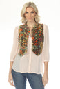 Load image into Gallery viewer, Floral Velvet Buttoned Vest
