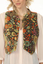 Load image into Gallery viewer, Floral Velvet Buttoned Vest
