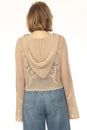 Load image into Gallery viewer, Butterfly Lacy Cropped Zip Hoddie
