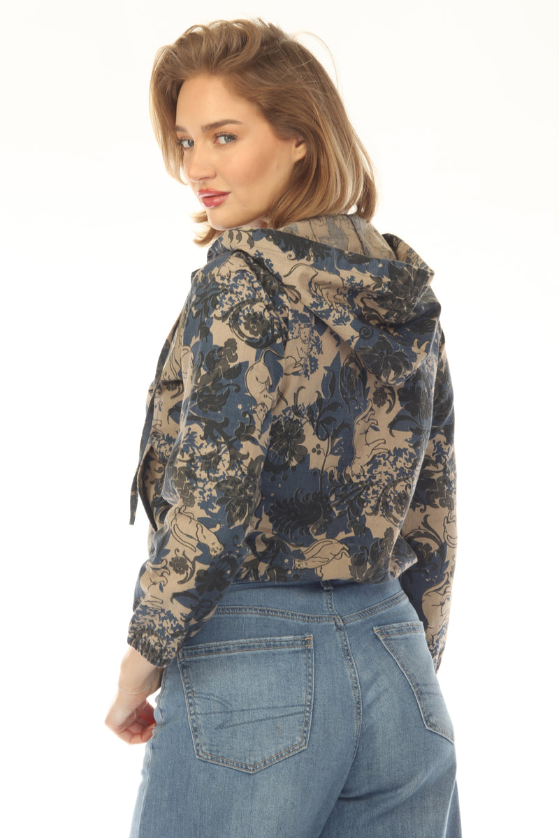 Paisley Cat Bomber Jacket