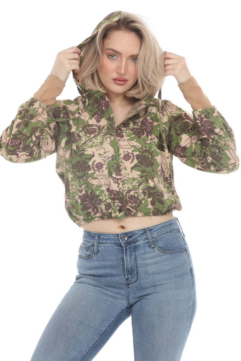 Paisley Cat Bomber Jacket