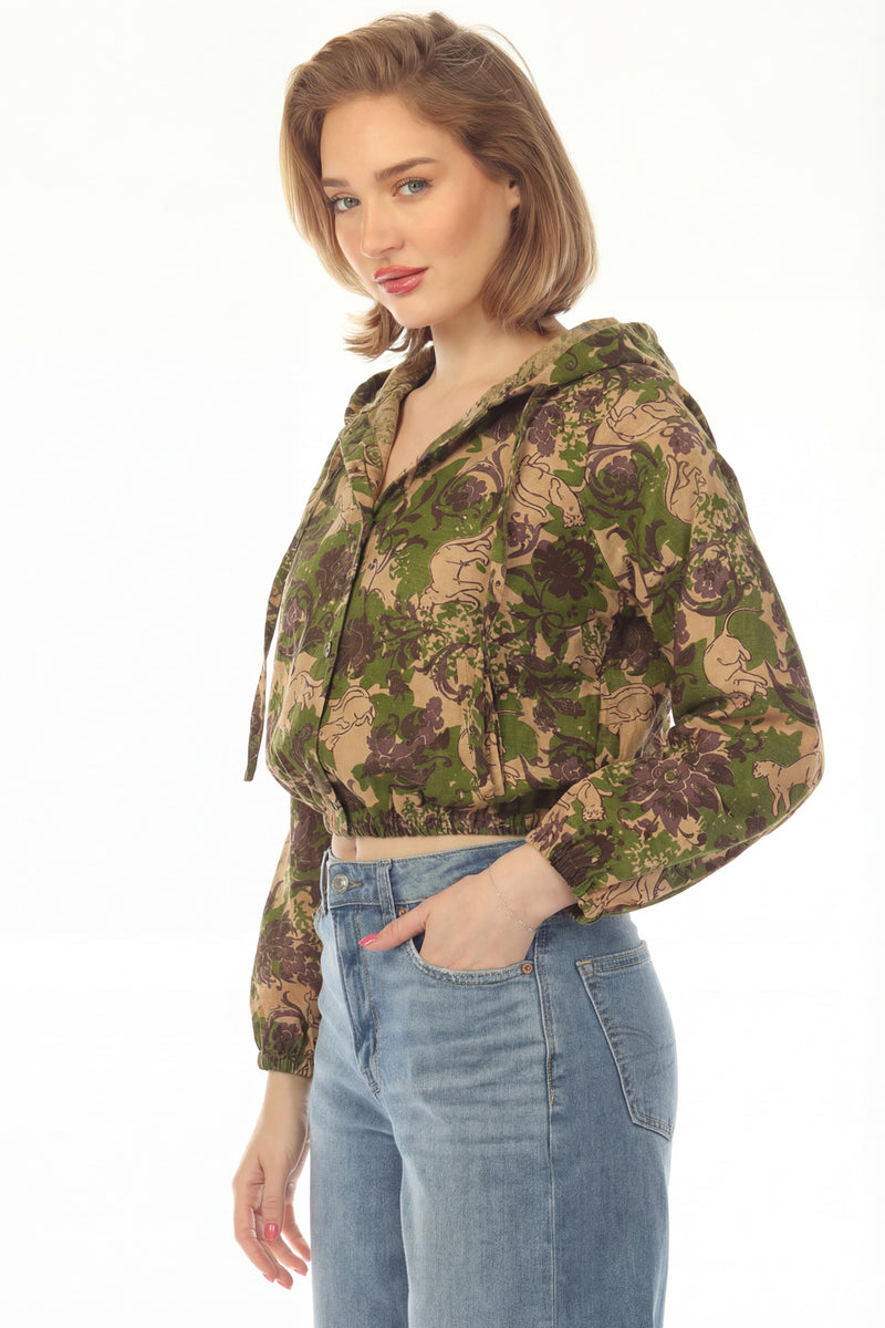 Paisley Cat Bomber Jacket