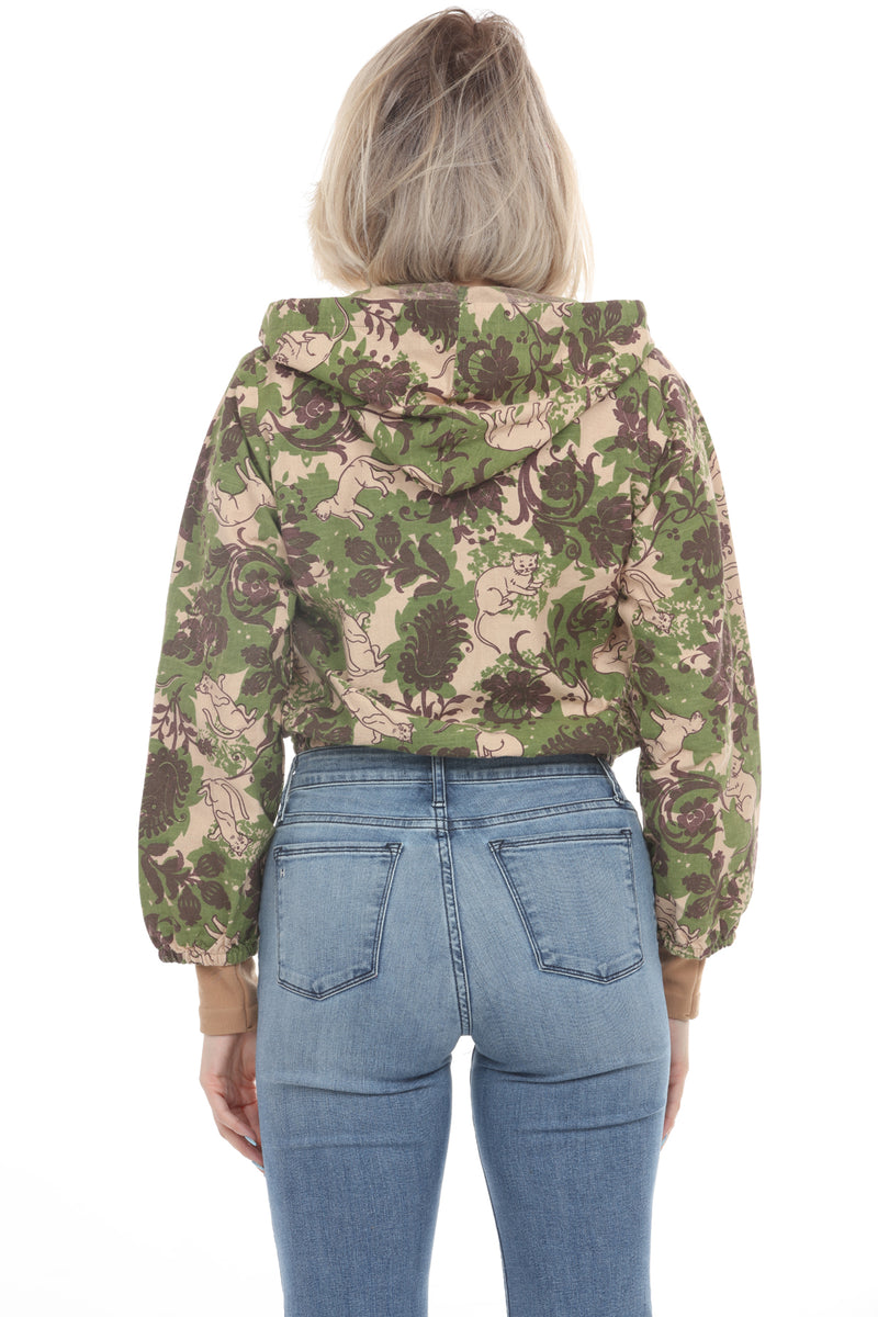 Paisley Cat Bomber Jacket