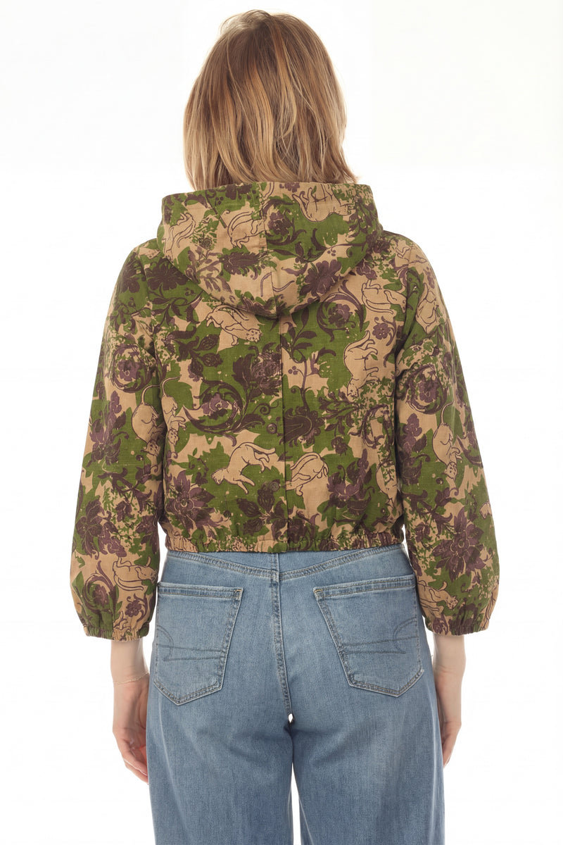 Paisley Cat Bomber Jacket