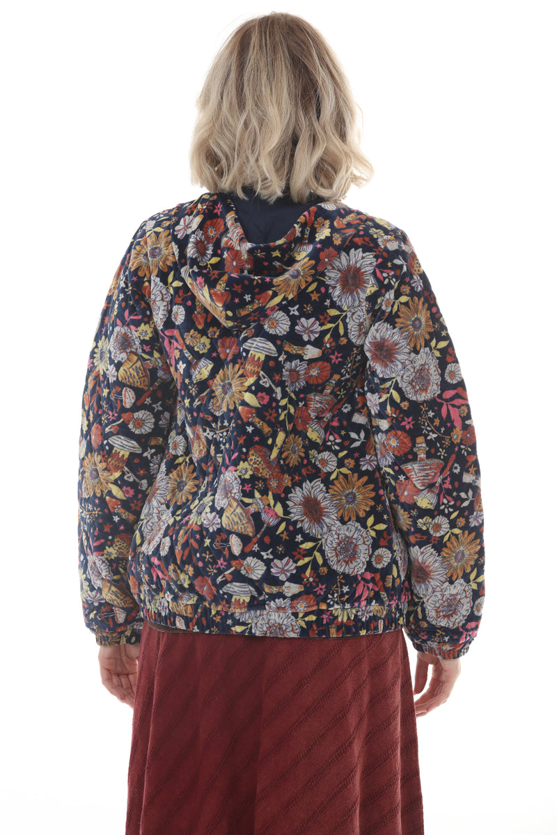 Floral Velvet Quilted Jacket