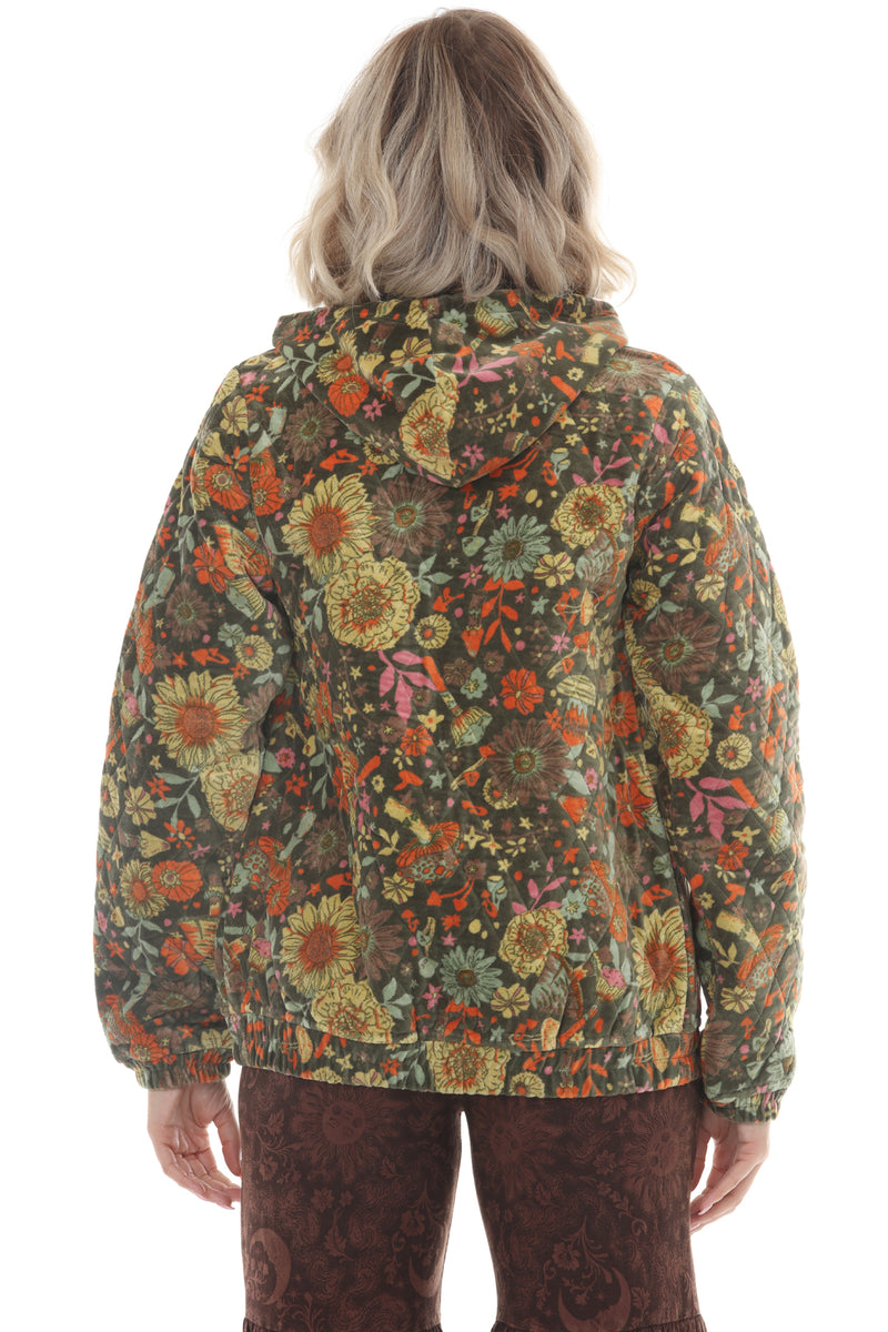Floral Velvet Quilted Jacket