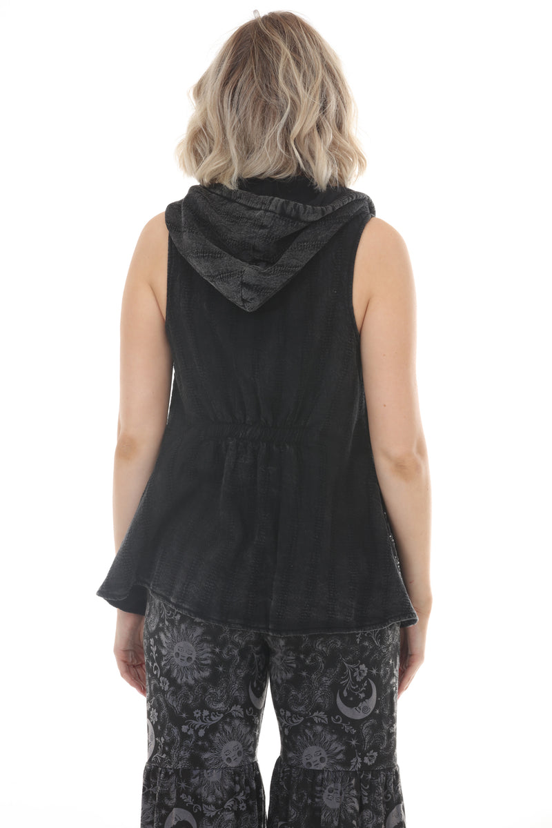 Fleece Lined Draped Wf Stnwsd Vest