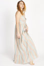 Load image into Gallery viewer, Striped Halter Keyhole Maxi Dress
