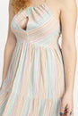 Load image into Gallery viewer, Striped Halter Keyhole Maxi Dress
