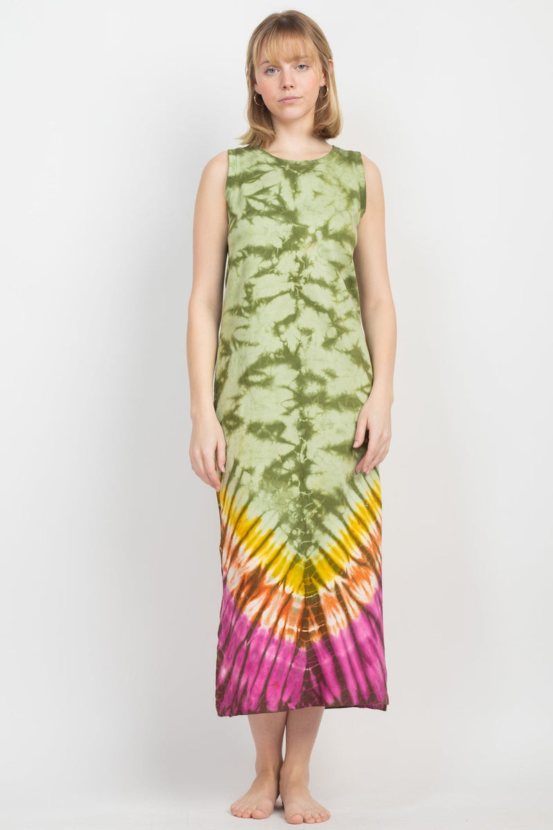 Sleeveless Tie-dye Midi Dress