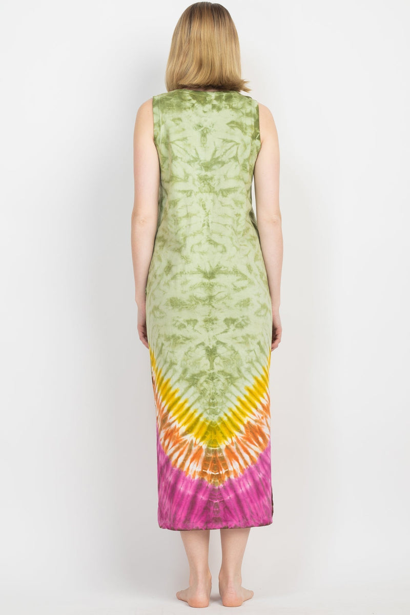 Sleeveless Tie-dye Midi Dress