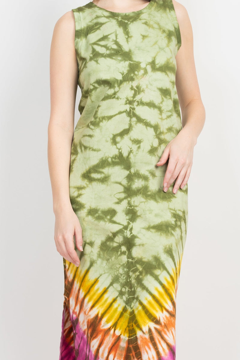 Sleeveless Tie-dye Midi Dress