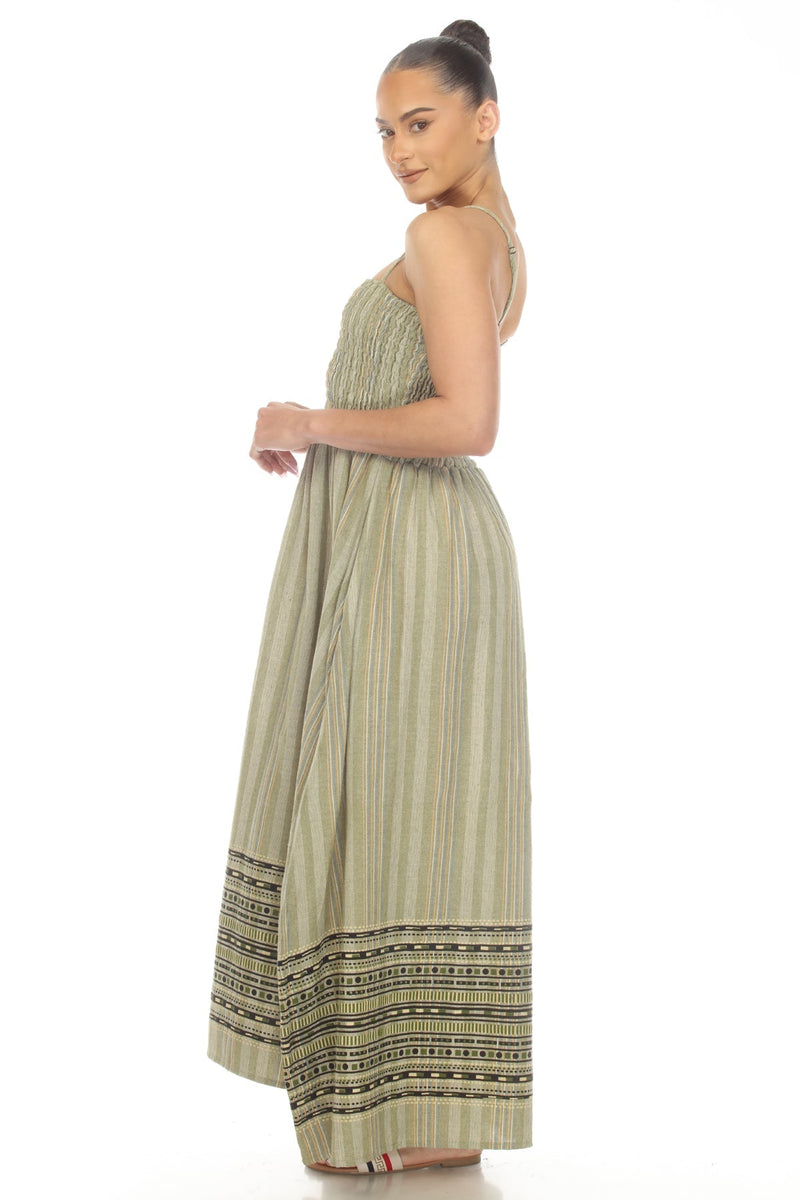 Sahara Border Print Maxi Dress