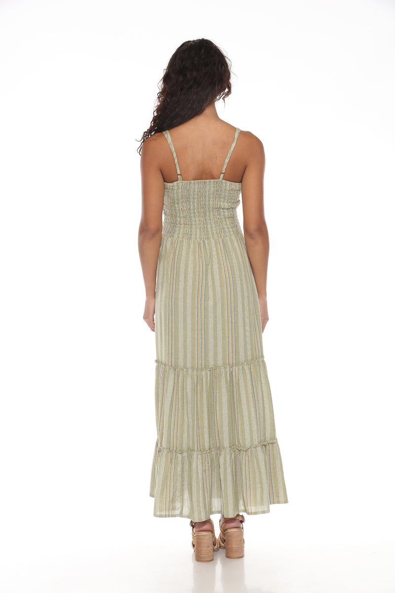 Smocking Tiered Maxi Dress