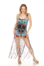 Load image into Gallery viewer, Tiedye Super Fringe Maxi Dress
