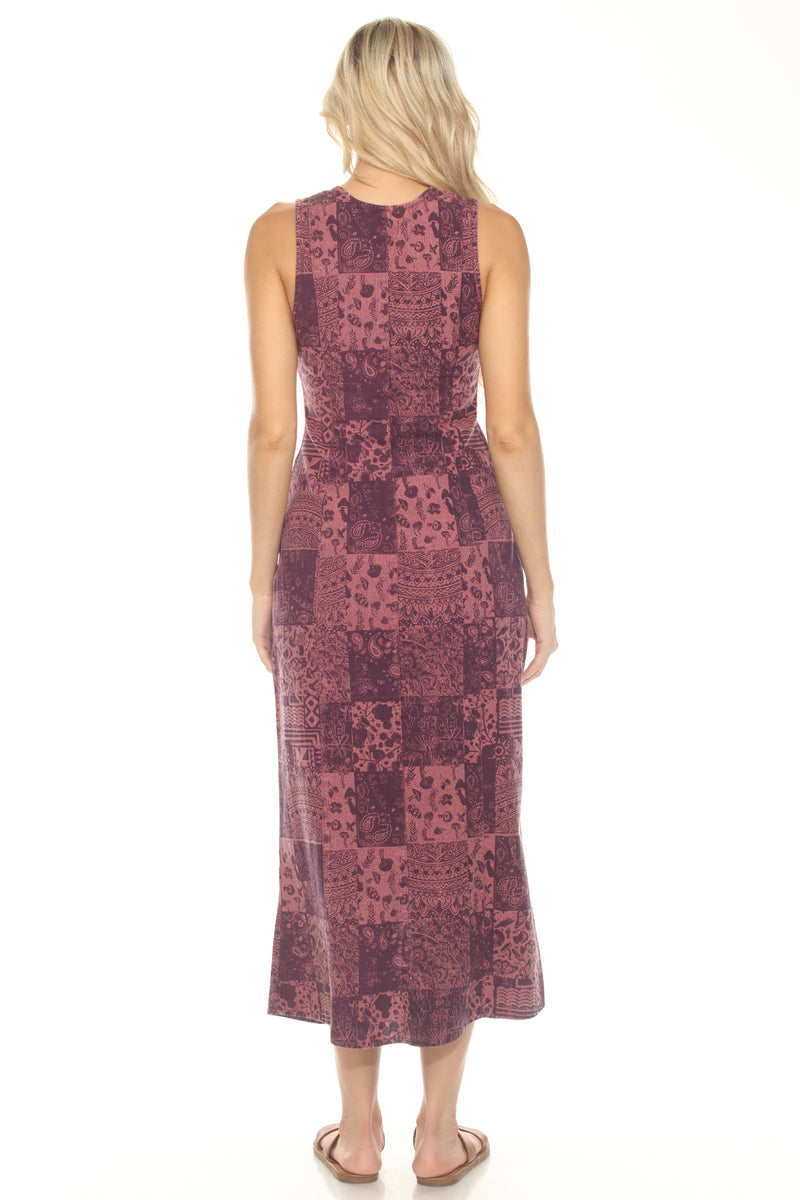 Stonewashed Button Front Midi Dress