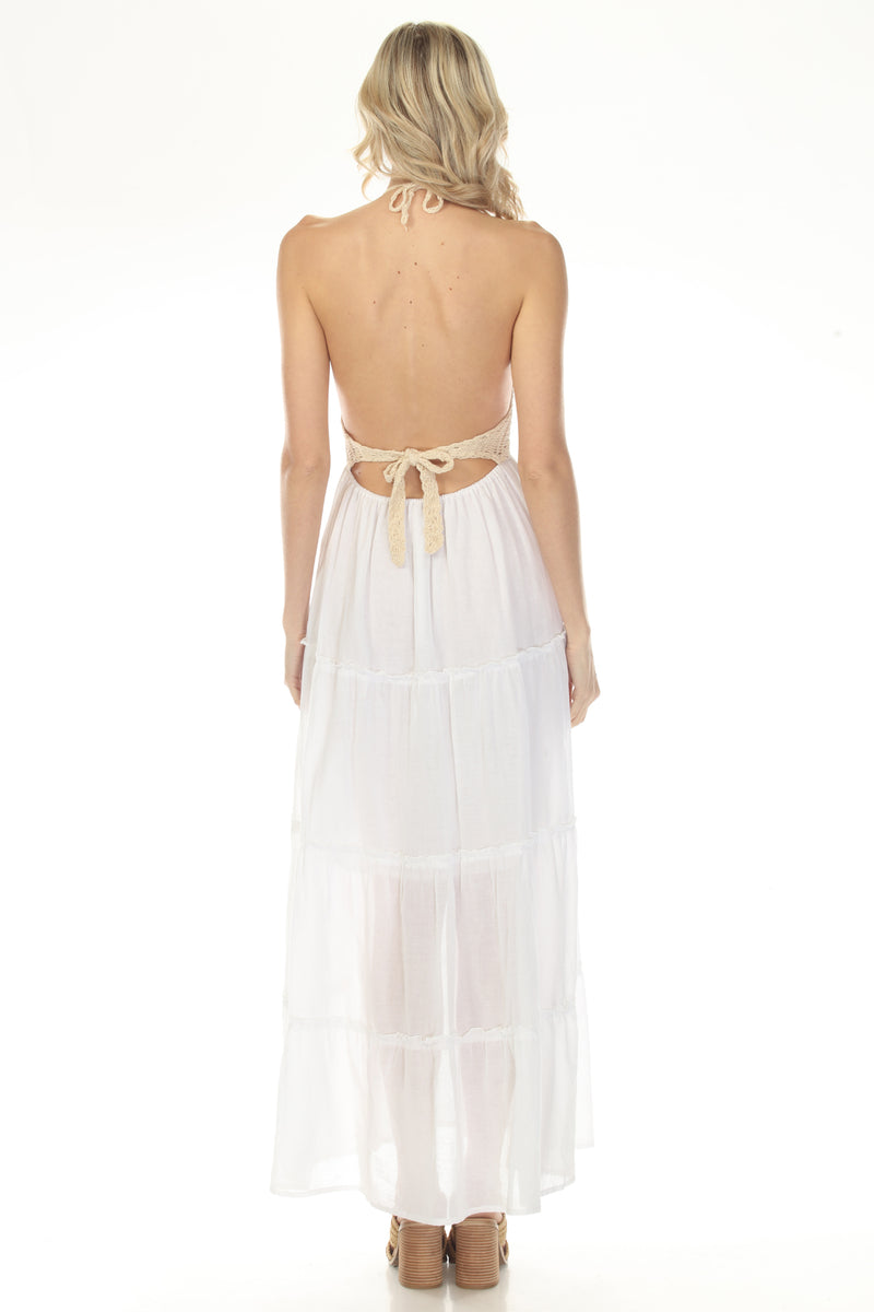 Romantic Lace Crochet Maxi Dress