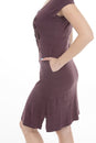 Load image into Gallery viewer, Mushroom Henley Jersey Dress
