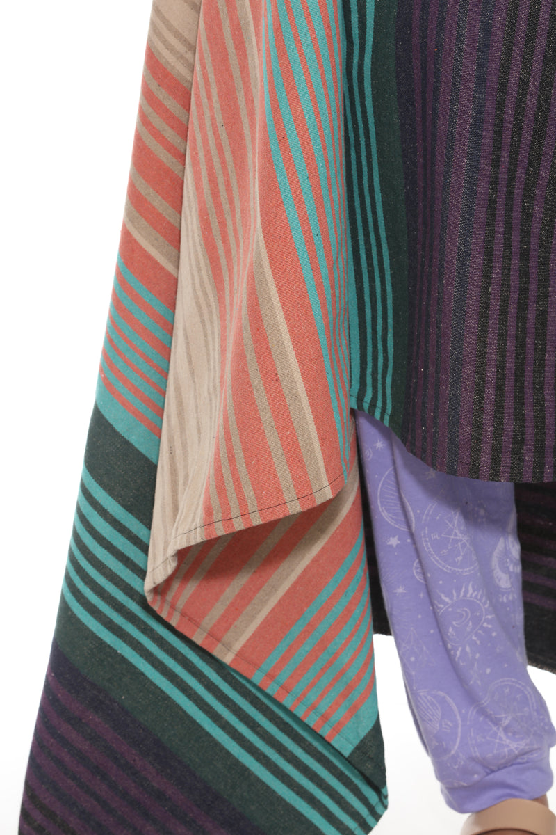 Sediment Striped Cotton Blanket