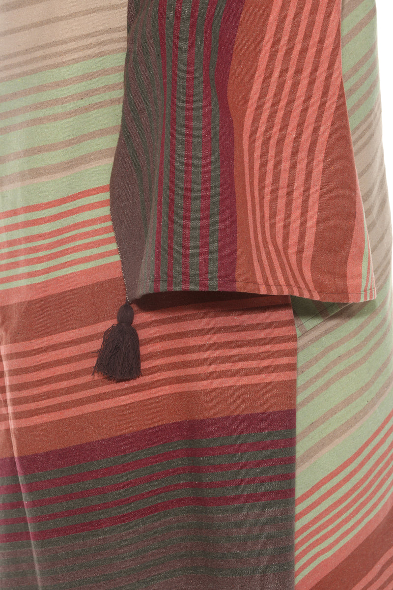Sediment Striped Cotton Blanket