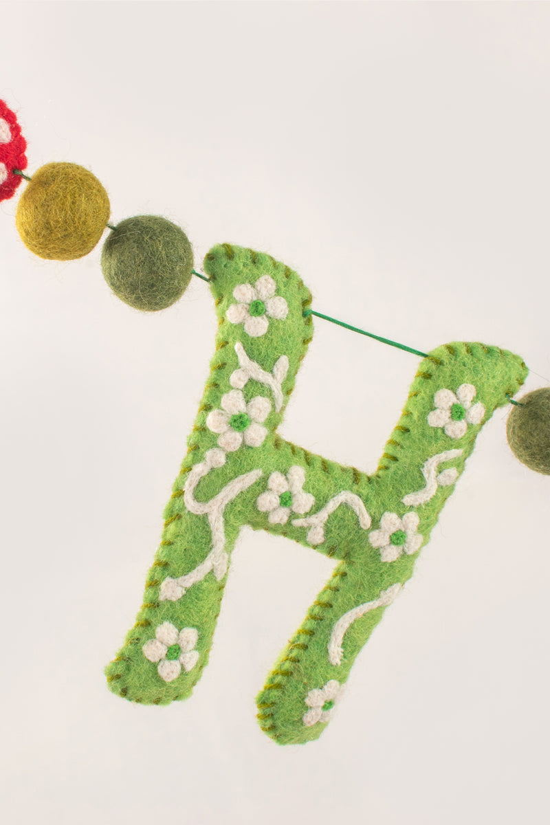 Mushroom Happy Garland