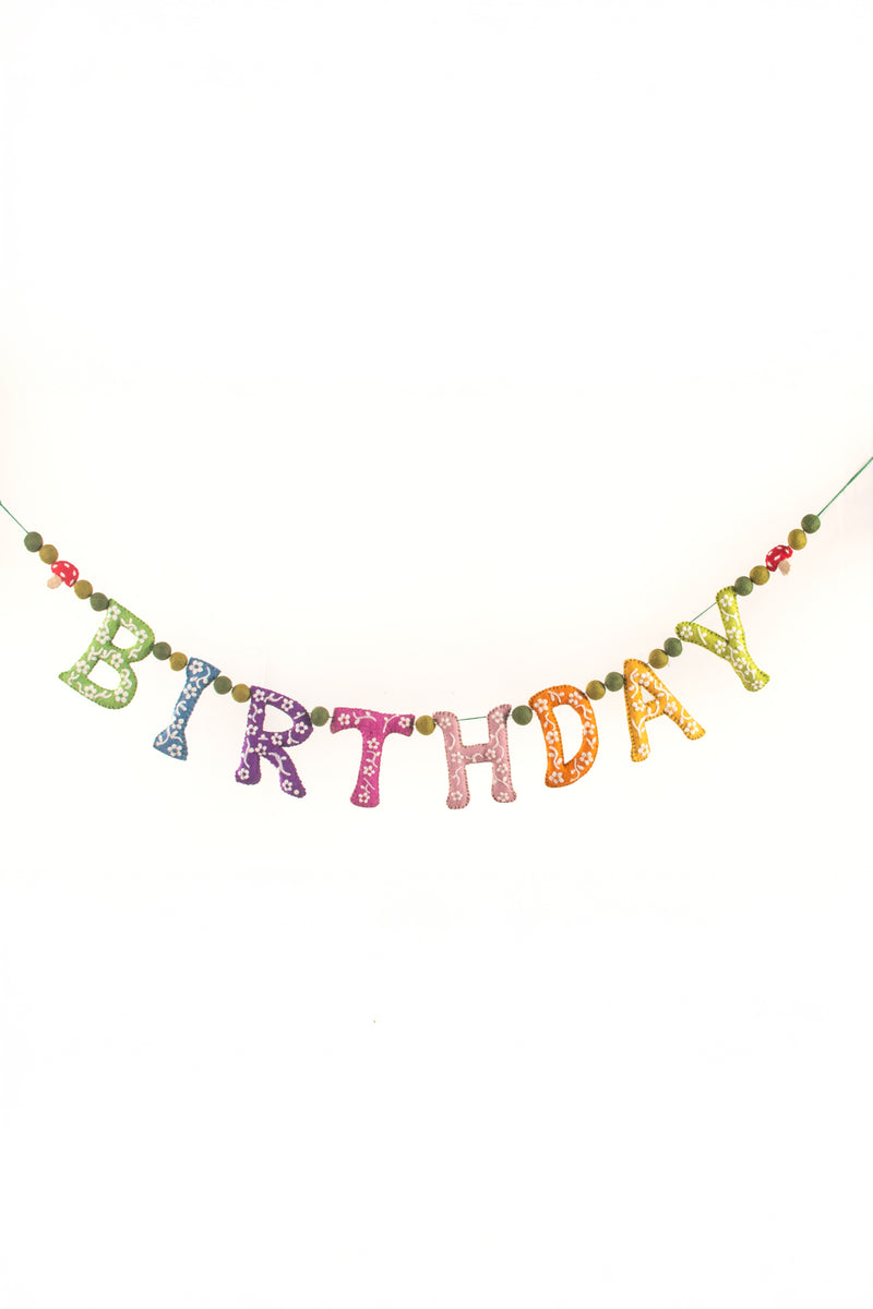 Mushroom Birthday Garland