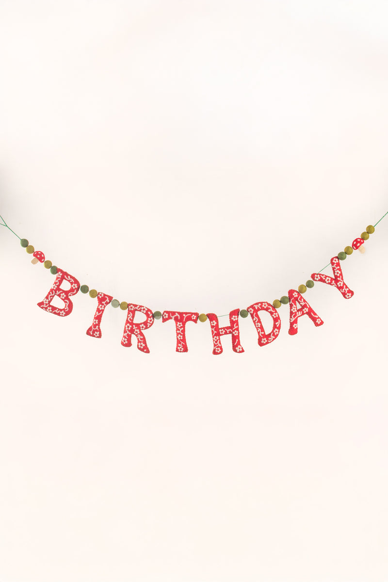 Mushroom Birthday Garland
