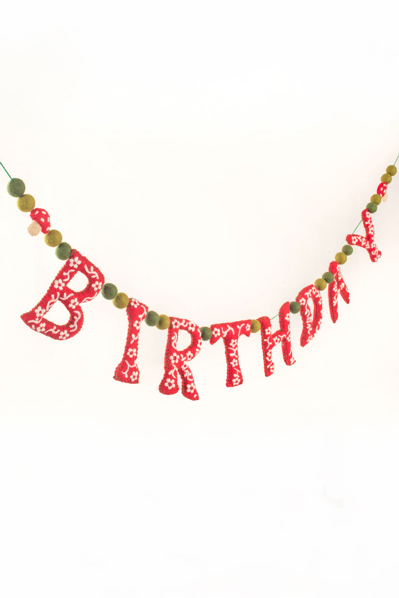 Mushroom Birthday Garland