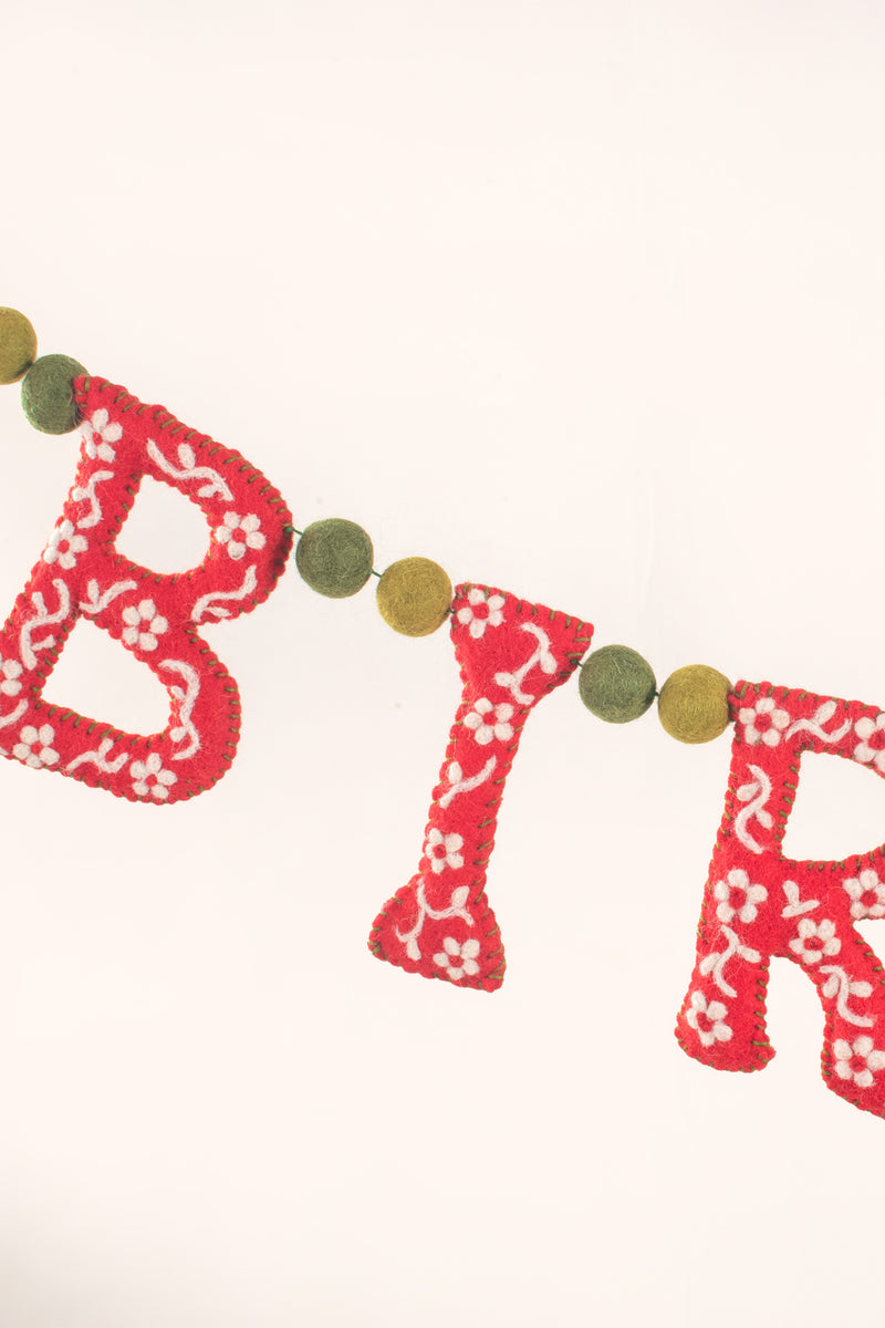 Mushroom Birthday Garland
