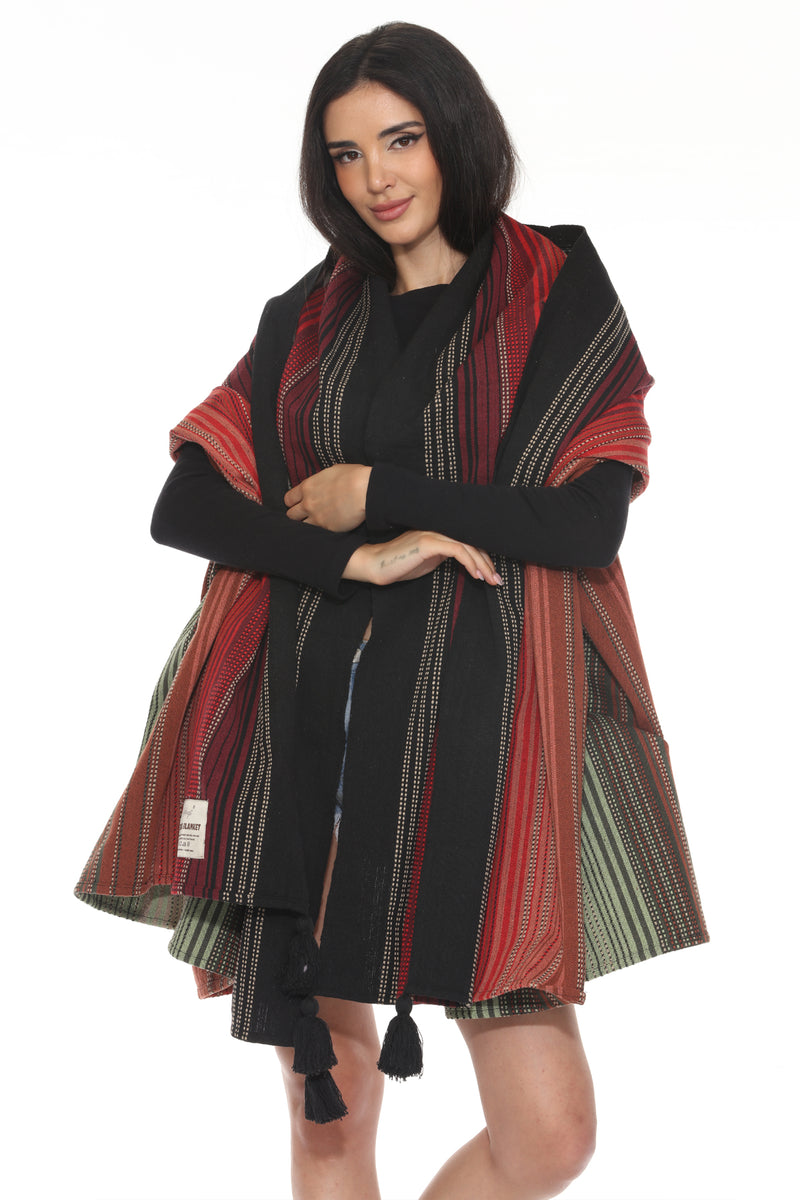 Moss Stripe Cotton Blanket