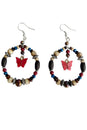 Load image into Gallery viewer, Butterfly Hoop Dangle Earrings
