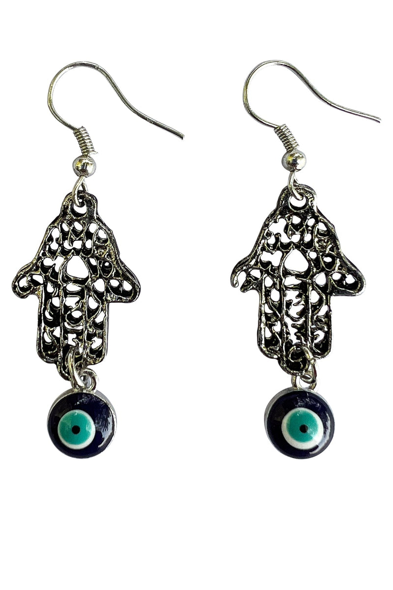 Hamsa Third Eye Dangle Earrings