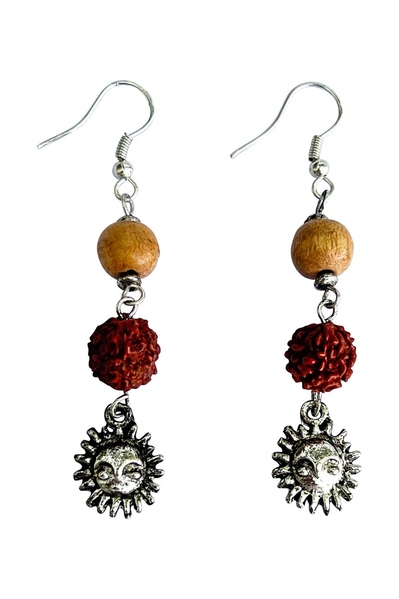 Sun Beaded Dangle Earrings