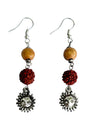 Load image into Gallery viewer, Sun Beaded Dangle Earrings
