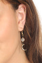 Load image into Gallery viewer, Clear Moon Dangle Earrings
