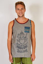 Load image into Gallery viewer, Men&#39;s Grey Sleeveless Ganeshia Muscle yoga Beach Top w/Pocket
