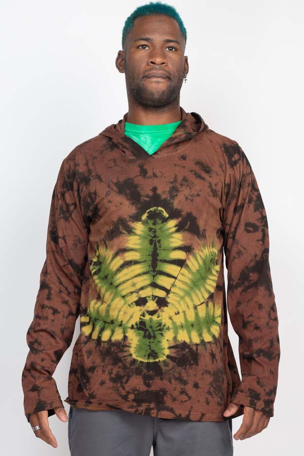 Leaf Pullover Tie-dye Hoodie