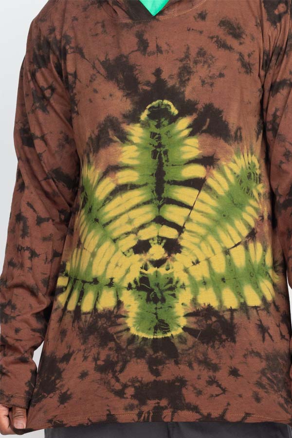 Leaf Pullover Tie-dye Hoodie