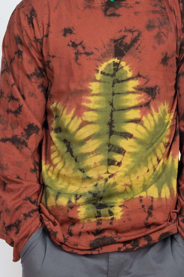 Leaf Pullover Tie-dye Hoodie