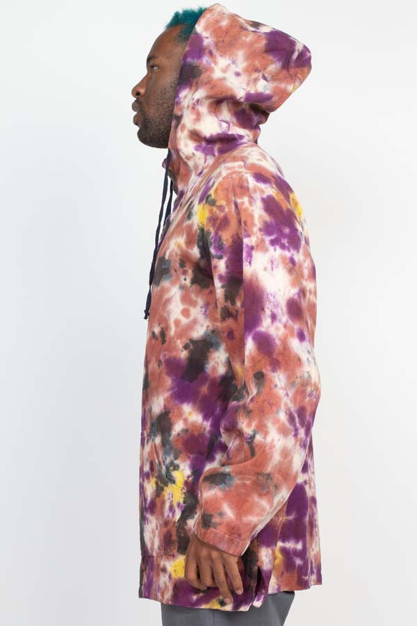 Tie-Dye Baja Button Hoodie