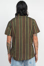 Load image into Gallery viewer, Rasta Striped Btn Down Shirt
