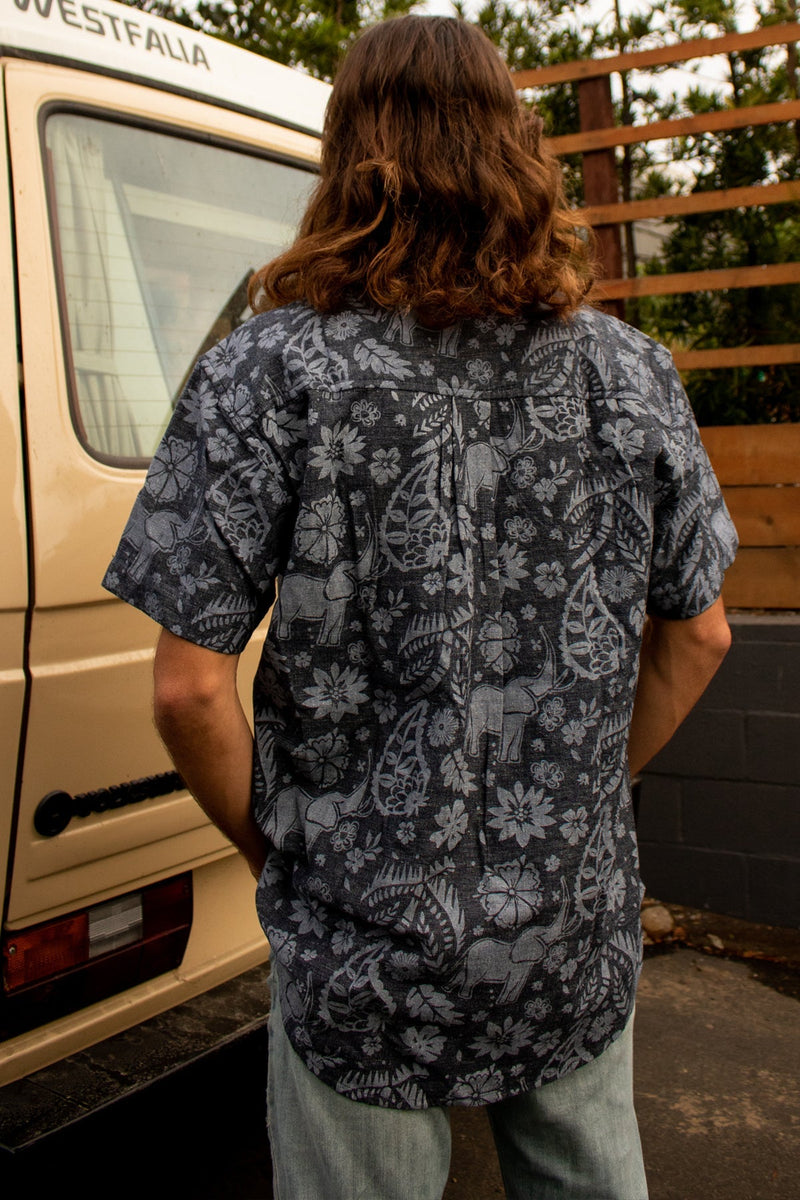 Paisley Elephant Button Down Shirt