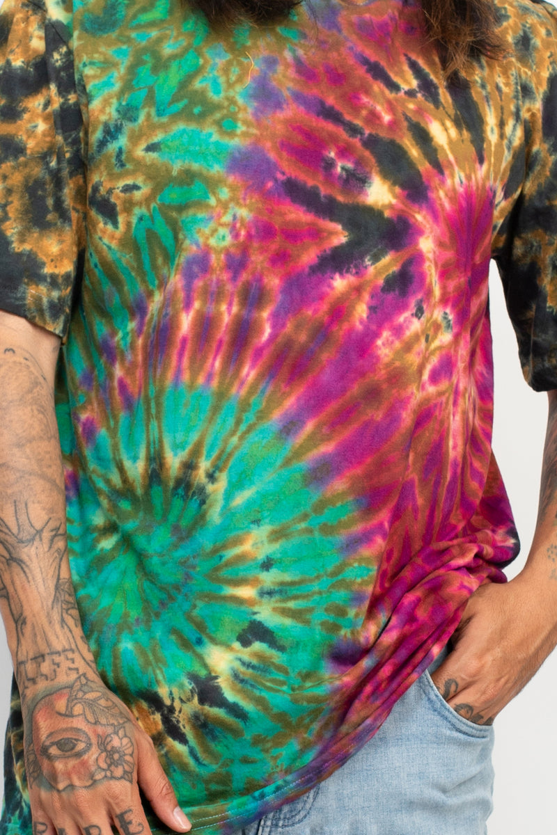 Grunge Tie-Dye Hoodie Tee